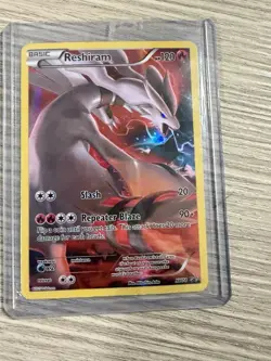 Pokemon Reshiram Full Art Promo Holo Card XY74 XY 120 HP Basic Dragon 2015 Eng - Image 1