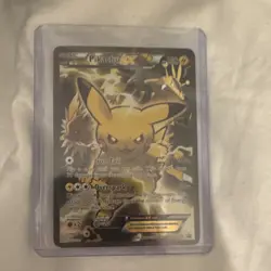 Pokemon Pikachu EX Ultra Rare Foil Card XY124 Thunder Basic TCG English - Image 1