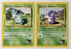 Pokemon Giovanni's Nidoran Gym Challenge 75/132 76/132 2000 2 Cards - Image 1