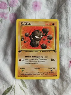 Geodude 47/62 1st Edition Fossil Common - WOTC Pokemon Card - Image 1