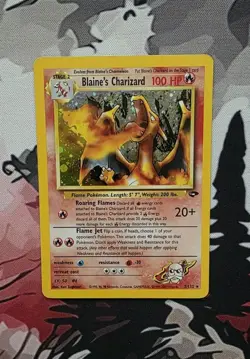 Pokemon Blaine's Charizard Gym Challenge Holo Card 2/132 LP *Partial SWIRL* - Image 1