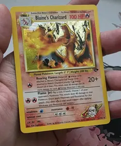 Pokemon Blaine's Charizard Gym Challenge Holo Card 2/132 LP *Partial SWIRL* - Image 2