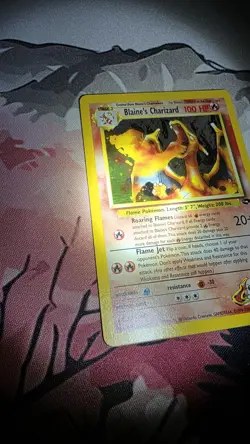Pokemon Blaine's Charizard Gym Challenge Holo Card 2/132 LP *Partial SWIRL* - Image 5