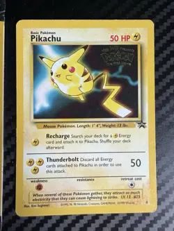 Pikachu Pokemon The First Movie Promo Card Sealed 1999 WB Gold Stamp Catch Mew - Image 5