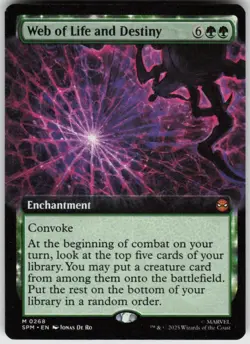 GGC-11 Web of Life and Destiny (Extended Art) 268 Mythic Marvel's Spider-Man NM - Image 1