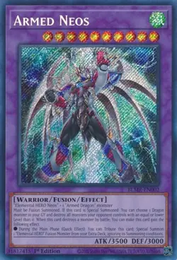 Armed Neos BLMR-EN002 Battles of Legend 1st Edition Secret Rare NM Yugioh - Image 1