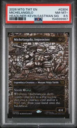 TMNT Michelangelo, Improviser #0304 PSA 8.5 English 2026 Kevin Eastman Auto - Image 1