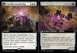 x1 Unstable Glyphbridge // Sandswirl Wanderglyph - Foil - Extended Art R MTG The - Image 1