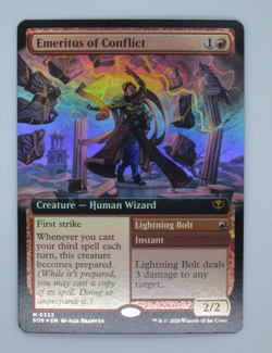 FOIL Emeritus of Conflict - Extended Art - Secrets of Strixhaven - MtG - NM - Image 1