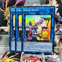3x Yugioh Playset Cross-Sheep JUSH-EN048 Super Rare 1st Ed Near Mint - Image 1