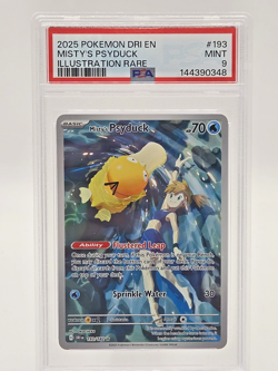 Pokemon Misty's Psyduck 193/182 Destined Rivals Illustration Rare Holo PSA 9 20… - Image 1