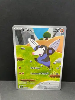 Pokemon Drilbur - Illustration Rare Holo SV: Black Bolt 124/086 NM - Image 1