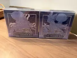 New Pokemon Center Exclusive SWSH Chilling Reign Elite Trainer Box ETB Set of 2 - Image 1