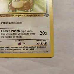 Pokemon TCG | Kangaskhan - 21/64 Non-Holo | Jungle Set 1999 | Vintage Rare |WOTC - Image 5