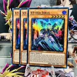 3x Yugioh Playset K9-66a Jokul JUSH-EN032 Super Rare 1st Ed Near Mint - Image 1