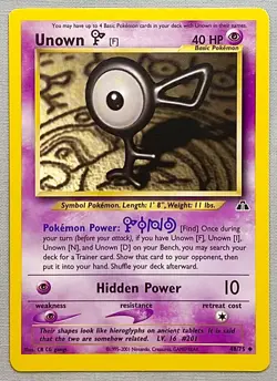 Pokemon Unown F #48/75 Uncommon - 2001 Unlimited Neo Discovery - NM to MT Cond. - Image 1