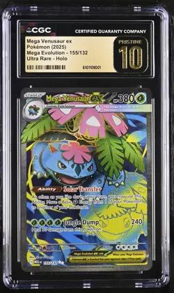 Pokemon Mega Venusaur ex 155/132 Ultra Rare Mega Evolution - CGC 10 PRISTINE - Image 1