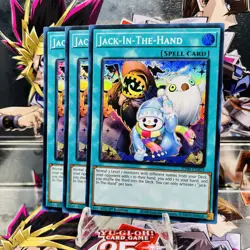 3x Yugioh Playset Jack-In-The-Hand JUSH-EN054 Super Rare 1st Ed Near Mint - Image 1