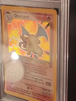 2000 POKEMON BASE SET 2 #4 CHARIZARD-HOLO PSA 8 - Image 2