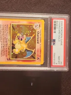 2000 POKEMON BASE SET 2 #4 CHARIZARD-HOLO PSA 8 - Image 5