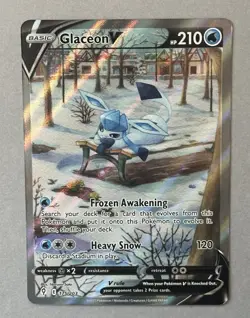 Pokemon TCG Glaceon V 175/203 Evolving Skies Alt Art 2021 - Image 1