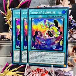 3x Yugioh Playset YummySurprise JUSH-EN025 Super Rare 1st Ed Near Mint - Image 1