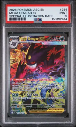 2026 POKEMON ASC EN-ASCENDED HEROES #284 MEGA GENGAR EX PSA 9 - Image 1