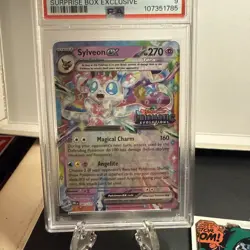 2025 Sylveon EX Pokemon Prismatic Evolutions Stamped Surprise Box #41 PSA 9 Mint - Image 2