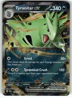 Tyranitar ex 064/131 SV: Prismatic Evolutions NM Pokemon Card TCG - Image 1