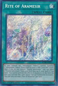 Rite of Aramesir BLMR-EN093 Battles of Legend 1st Edition Secret Rare NM Yugioh - Image 1