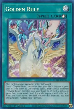 Golden Rule BLMR-EN035 Battles of Legend 1st Edition Secret Rare NM Yugioh - Image 1