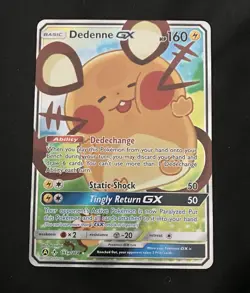 Dedenne GX 195a/214 – Alternate Full Art – Unbroken Bonds Pokemon Card NM - Image 1