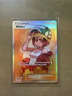 Pokemon TCG Welder Full Art 214/214 Sm-Unbroken Bonds Ultra Rare Holo Card NM - Image 1