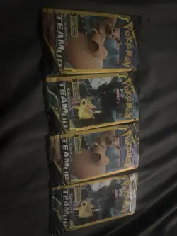 2019 Pokemon Sun & Moon Team Up Factory Sealed Card Pack 4 Pack For $80 - Image 1