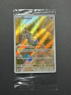 Mimikyu 075 Full Art Black Star Promo Paldean Fates Pokemon Card SEALED - Image 1