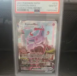 Espeon VMAX - PSA 10 - Alt Art Fusion Strike 270 Secret Rare Pokemon Card - Image 1