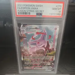 Espeon VMAX - PSA 10 - Alt Art Fusion Strike 270 Secret Rare Pokemon Card - Image 3