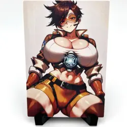 Overwatch Tracer Sexy Hot Anime Waifu Girl Lewd Doujin Goddess Story Art Card - Image 1