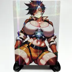 Overwatch Tracer Sexy Hot Anime Waifu Girl Lewd Doujin Goddess Story Art Card - Image 2