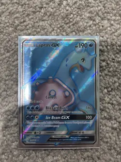 Pokemon Lapras GX Full Art Ultra Rare Holo Card 139/149 190 HP English - Image 1