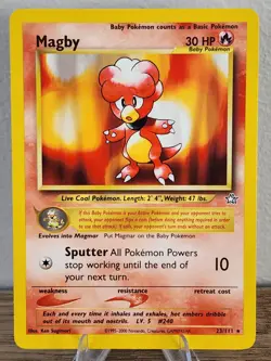 Pokemon Card - Magby Neo Genesis 23/111 Rare Non Holo - Image 1