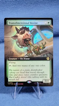 MTG Transdimensional Bovine EXTENDED ART FOIL #0274 TMNT Rare NM Magic - Image 1