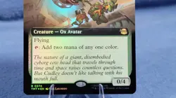 MTG Transdimensional Bovine EXTENDED ART FOIL #0274 TMNT Rare NM Magic - Image 3