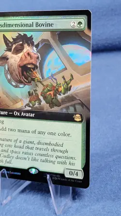 MTG Transdimensional Bovine EXTENDED ART FOIL #0274 TMNT Rare NM Magic - Image 4