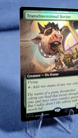 MTG Transdimensional Bovine EXTENDED ART FOIL #0274 TMNT Rare NM Magic - Image 5