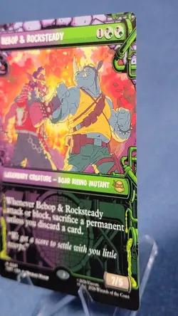 Bebop & Rocksteady Borderless (Showcase) Regular Tmt 241 Mtg TMNT M/NM 🔮 - Image 4