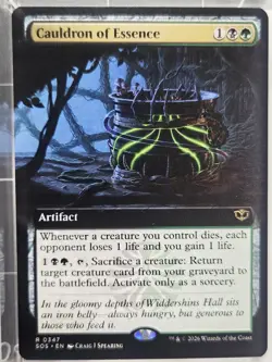 Cauldron of Essence (Extended Art) - R SOS Secrets of Strixhaven 347 NM MTG - Image 1