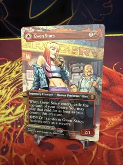 Gwen Stacy (0202) (Borderless) Marvel's Spider-Man Regular MTG NM - Image 3