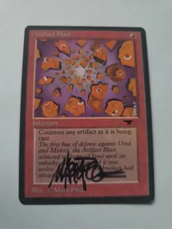 Artifact Blast Antiquties SIGNED By Mark Poole Magic The Gathering - Image 1