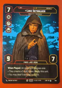 MTG, STAR WARS UNLT, LUKE SKYWALKER, 806, LEGENDARY, LAW, NM, PRESTIGE REGULAR - Image 1
